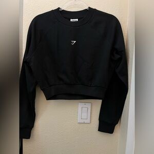 Gymshark Black Women's Cropped sweatshirt
